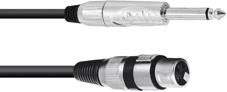OMNITRONIC Adapterkabel XLR(F)/Klinke mono 2m sw