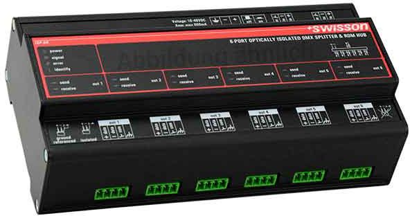 Swisson ISP-6R-RJ45A Hutschienen Splitter