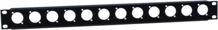Adam Hall 19" Parts 872215 19" U-Rackblende 1 HE mit Zugentlastung für 12