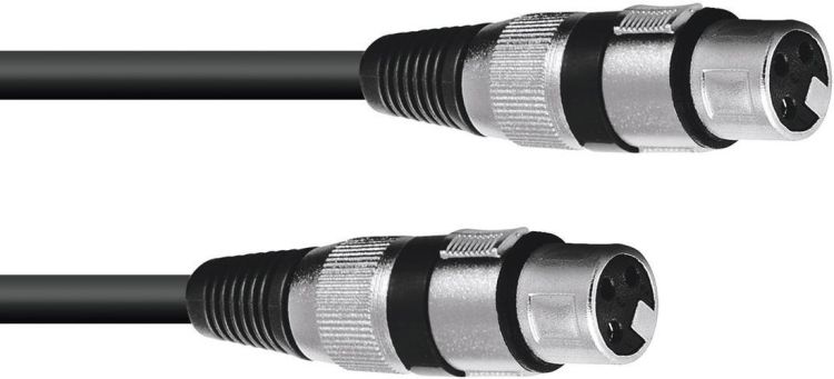 OMNITRONIC Adapterkabel XLR(F)/XLR(F) 0,2m sw