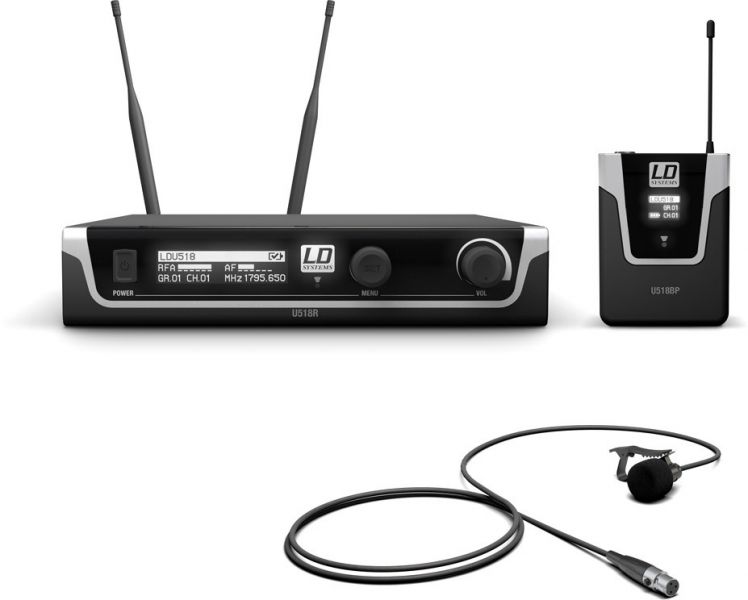 LD Systems U518 BPL Funkmikrofon System mit Bodypack und Lavalier Mikrofon