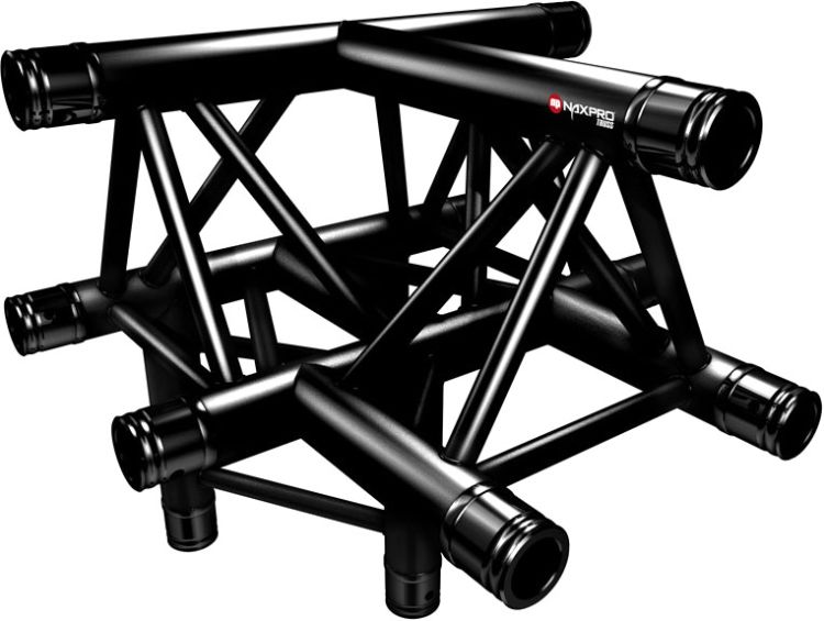 Naxpro-Truss FD 33 C43 90° 4 Weg Winkel
RAL9005 - Schwarz - Seidenmatt