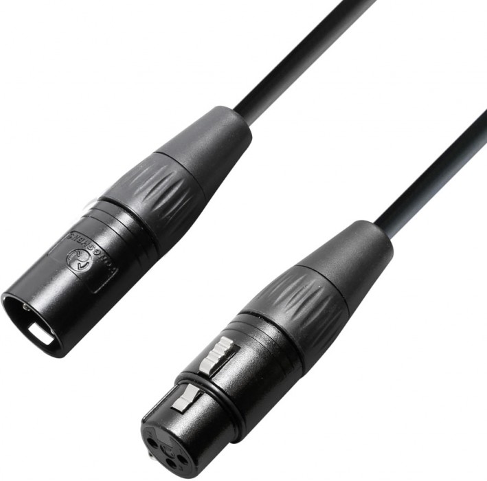 10 m Mikrofonkabel Adam Hall K3 MMF 1000 black XLR XLR 3 pol DMX Mikrofon Kabel 
