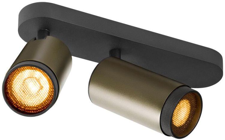 SLV GRIP! L, SPOT CL, double, QPAR51, Deckenaufbauleuchte, zylindrisch, 2 x max. 6 Watt, bronze