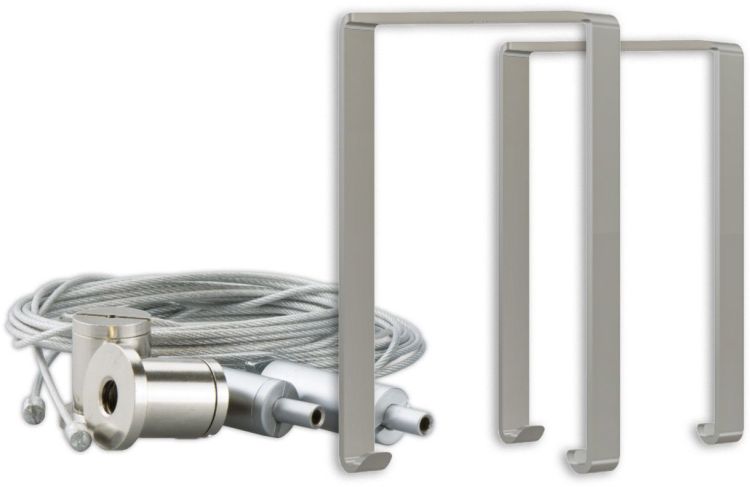 ISOLED Montagebügel Z65 für Leuchtenprofil HALON mit Seilabhängung, 2 STK, silber