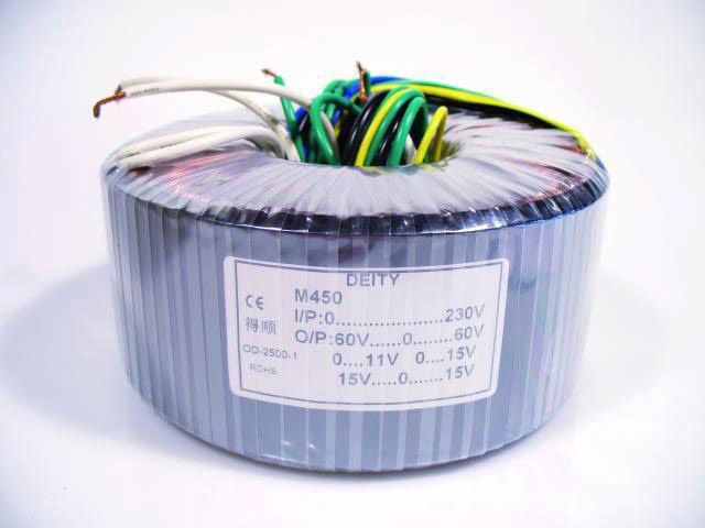 Ringkerntrafo Sec.: 60-0-60V/11V/15V/15-0-15V Pri.: 230V (M450) MPZ500