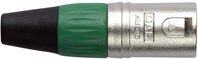 DAP-Audio XLR-3P-Stecker – männlich – Nickelgehäuse, grüne Endkappe