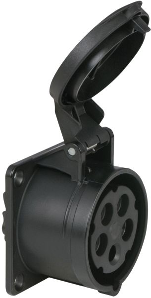 PCE CEE 16A 400V 5p Sockel weiblich - Schwarz, IP44