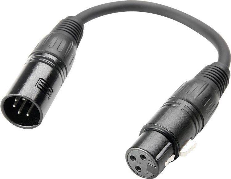 Adam Hall Cables K3 DGF 0020 DMX Adapter XLR male 5 Pol auf XLR female 3 P