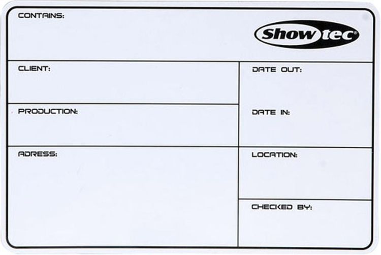 DAP-Audio Flightcase Label SHOWTEC, magnetic with 3M tape + marker