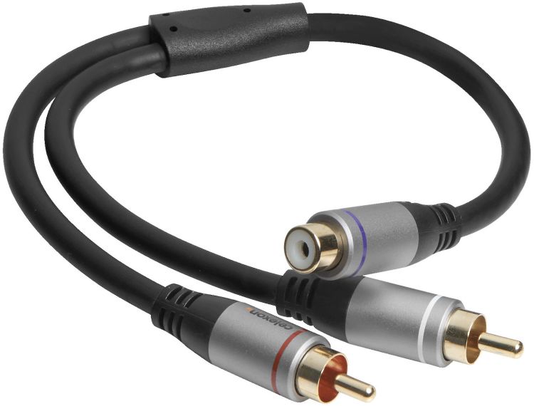celexon 2x Cinch auf Cinch M/F Audioadapter 0,25m - Professional Line