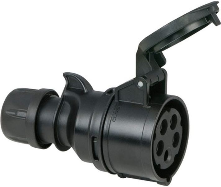 PCE CEE 16A 400V 5p Stecker weiblich - Schwarz, Turbo Twist, IP44