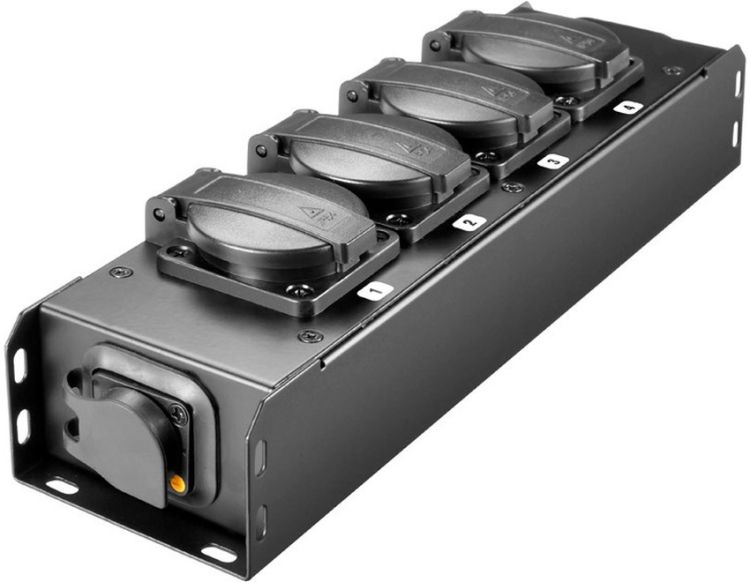 Adam Hall Accessories PROPORT 4 T Stromverteiler 4 x IP54 Schwarz