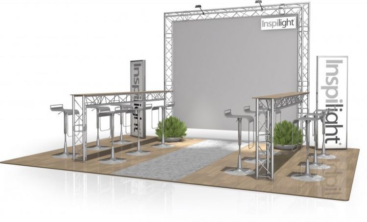 Messestand FD 23 - 3 x 3 x 2,65 m (LxBxH) - 9 m²