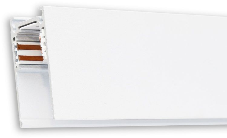 ISOLED Track48 Aufbauschiene, weiß, 300cm, 4-polig, inkl. Endkappen und Schutzcover