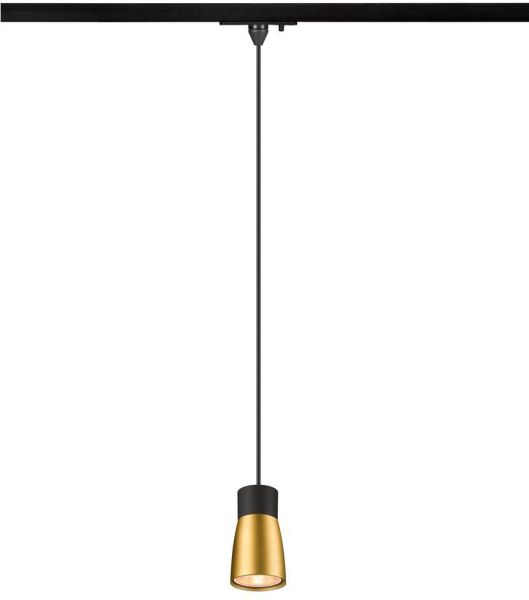 SLV PURI 2.0 Dome, 1~ Pendelleuchte, GU10, Pendellänge 200cm, 1x max. 6W, schwarz / gold