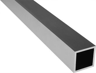 Square aluminium pipe 50 x 50 x 4 mm