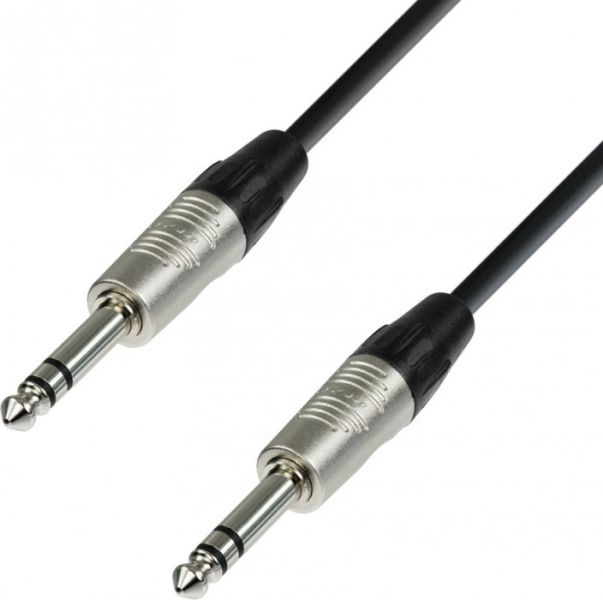 Adam Hall Cables K4 BVV 0600 Patchkabel REAN 6,3 mm Klinke stereo auf 6,3