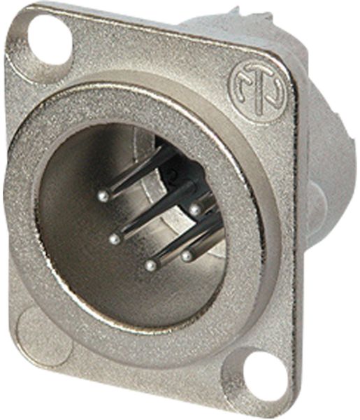 Neutrik NC5MD-LX - XLR 5p. Chassis Male - Silberkontakte, Nickelgehäuse
