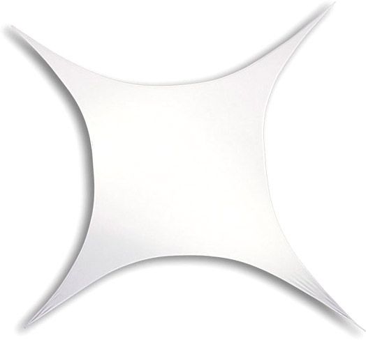 Stretch Shape Square 125cm x 125cm, White
