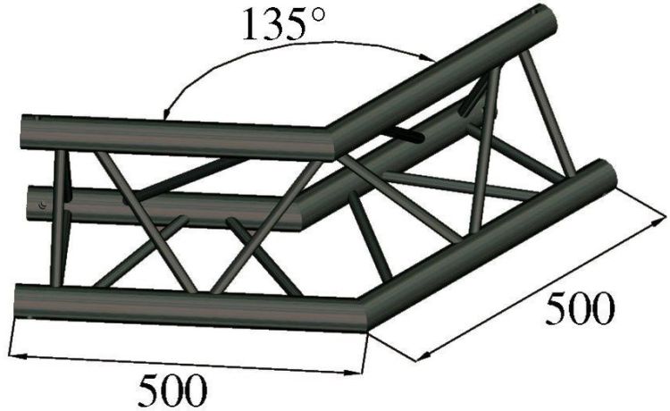 ALUTRUSS TRILOCK S-PAC 23 2-Weg-Ecke 135°schwarz