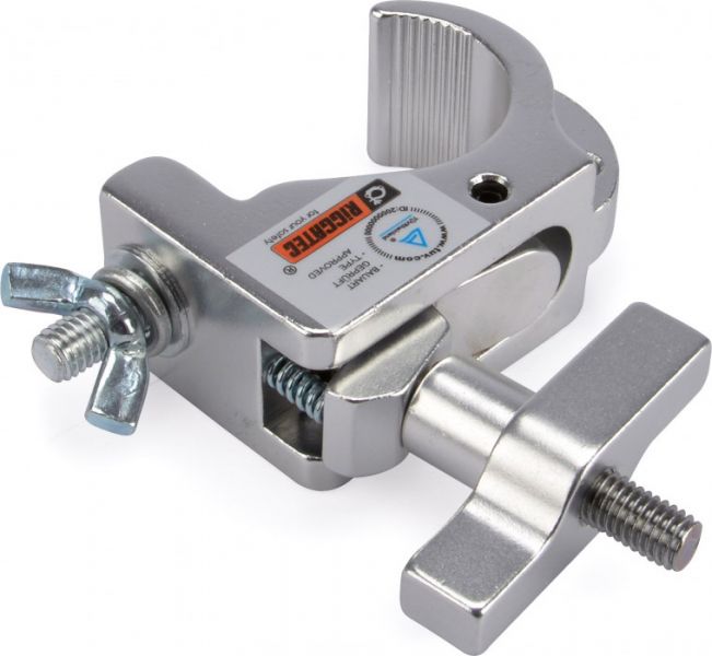 Riggatec Smart Hook Slim Clamp Mini Silber bis 75kg (32 - 35mm)