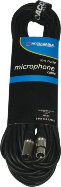 Mikrofonkabel, 15m,schwarz,XLR m/f