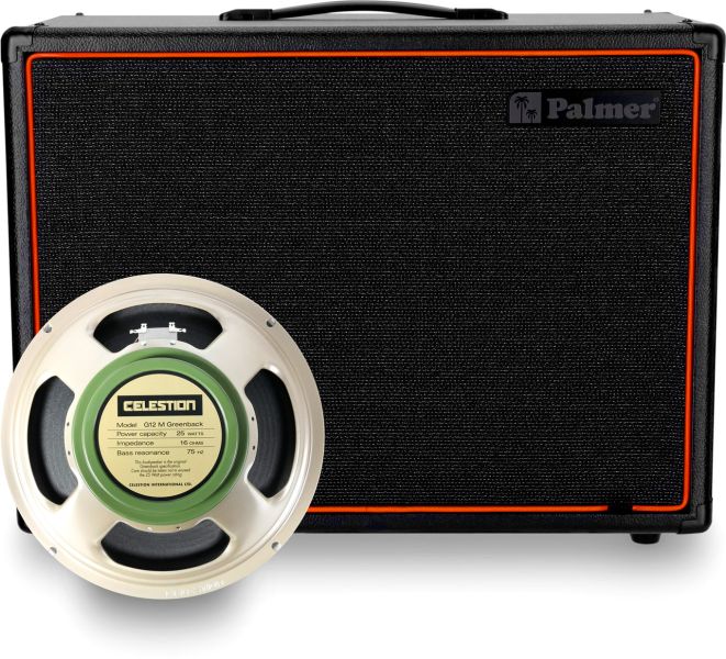 Palmer CAB 112 BX GBK - Gitarren Lautsprecherbox mit Celestion Greenback 1 x 12, Open-Back