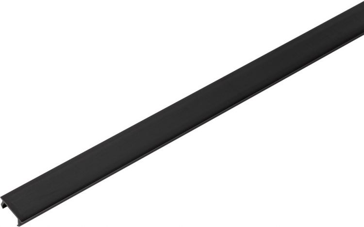 Cubierta SLV para carril de montaje superficial monofásico, 2 m, 2 piezas, negro