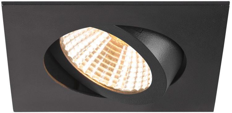 SLV NEW TRIA® UNIVERSAL 68, Deckeneinbauleuchte, 2500/3000/4000K, 38°, IP 20, quadratisch, schwarz