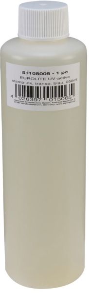 EUROLITE UV-aktive Stempelfarbe, transparent blau, 250ml