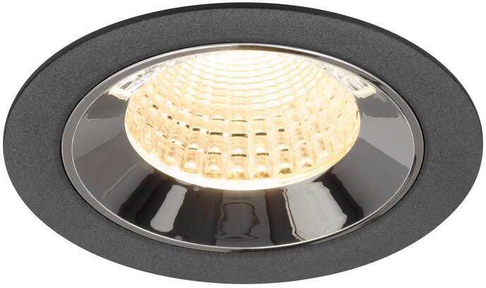 SLV NUMINOS® M, Deckeneinbauleuchte schwarz/chrom 3000 K 55°