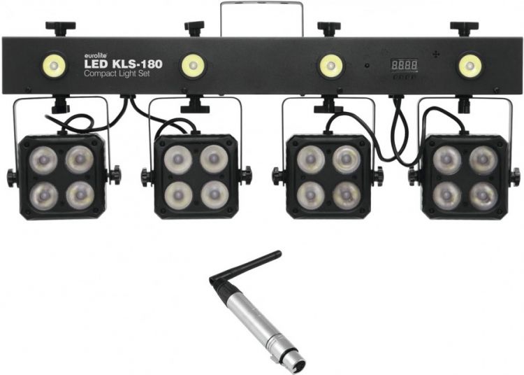 EUROLITE Set LED KLS-180 + QuickDMX Funkempfänger