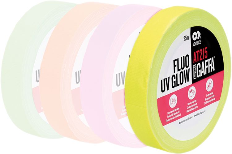 Advance Tapes AT215 Fluoreszierendes Gaffa-Klebeband Gelb Gelb – 19 mm – 25 m