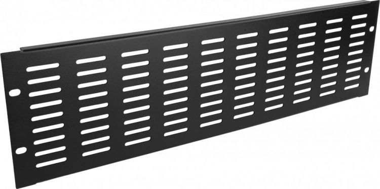Adam Hall 19" Parts 87223 VH - 19-Zoll-U-Lüftungsblende mit vertikalen Schlitzen, 3 HE