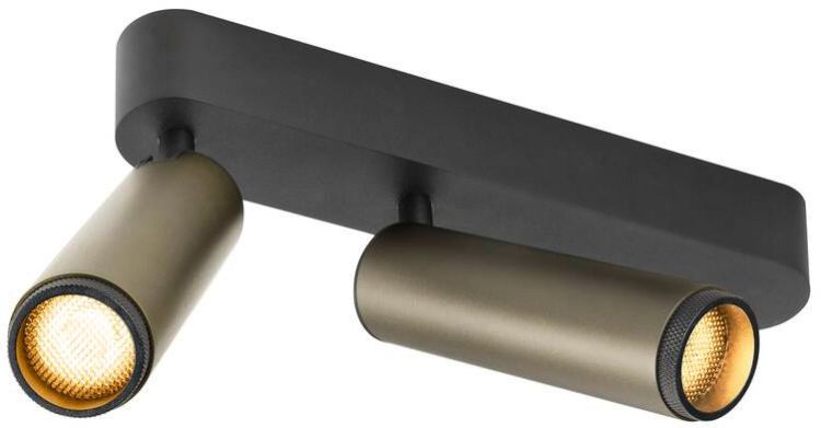 SLV GRIP! M, Deckenaufbauleuchte, double, PHASE, 3000 K, 28 W, 42°, bronze / schwarz