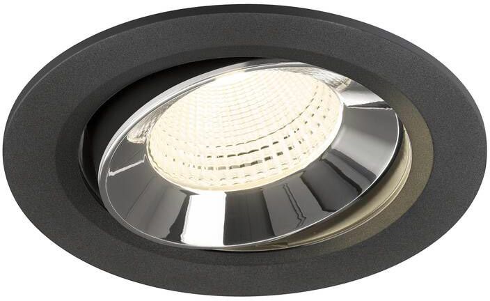 SLV NUMINOS® MOVE L, Deckeneinbauleuchte schwarz/chrom 4000 K 55°