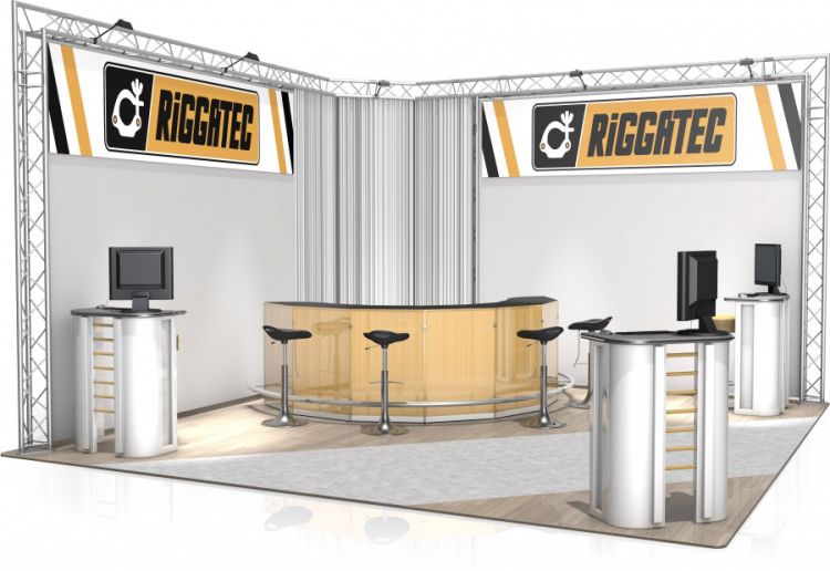 Messestand FD 23 - 4,7 x 4,7 x 3 m (LxBxH) - 22 m²