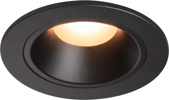 SLV NUMINOS® DL S, Indoor, luminaria empotrada de techo led negro/negro 2700 K 55° con resortes
