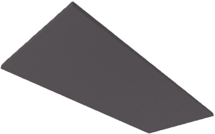 ISOLED Akustikabsorber H25 für Leuchtenrahmen mit Innenformat 592x1500mm, anthrazit