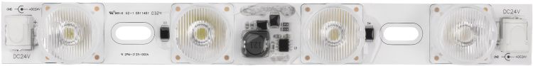 ISOLED LED Modul für Lightboxen, 9x19°, 215x25x13,4mm, 24V DC, 7500K, 4 LEDs mit 3,5W/LED, IP20