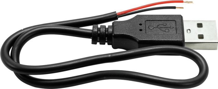 OMNITRONIC Kabel USB-A auf 2x offene Kabelenden 30cm