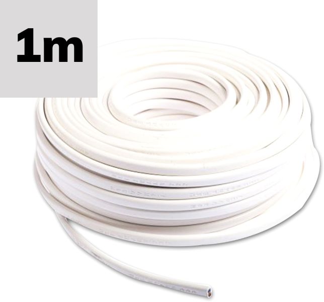 ISOLED Kabel PVC ummantelt, weiß, 3x0.75mm² H05VV-F 3G, Meterware