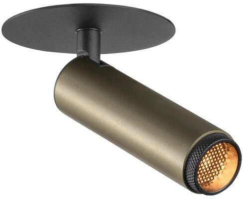 SLV GRIP! S, Deckeneinbauleuchte, PHASE, 2700 K, 29°, IP20, zylindrisch, bronze / schwarz
