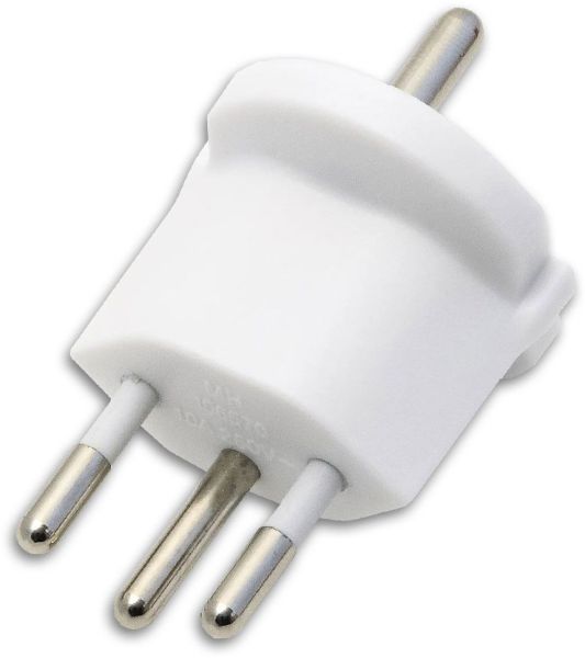 ISOLED Fixadapter CH Typ 12 auf Schuko CEE 7/7, weiß, nicht demontierbar, 10A