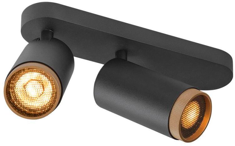 SLV GRIP! L, SPOT CL, double, QPAR51, Deckenaufbauleuchte, zylindrisch, 2 x max. 6 Watt, schwarz
