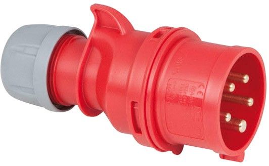 PCE CEE 16A 400V 5p Stecker männlich - Rot, IP44