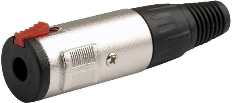 DAP Klinke-F Verriegelung Stecker Nickel Gehäuse Schwarz Kappe