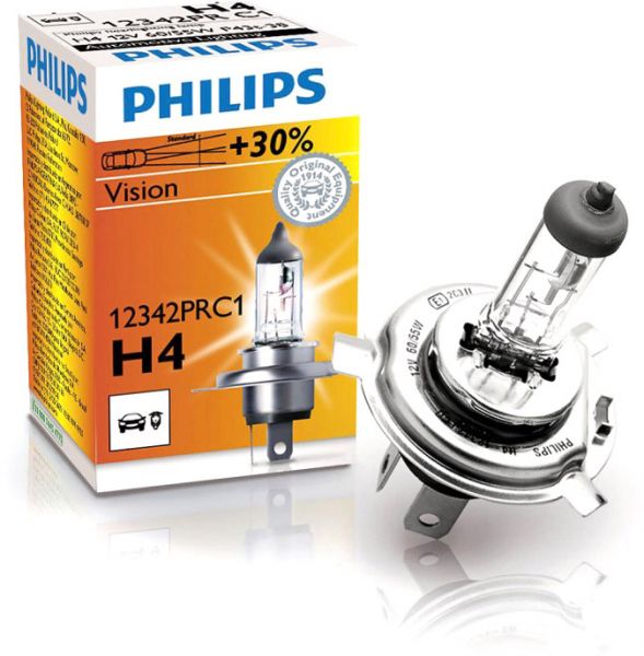 Philips Autolampe H4 Vision C1 60/55W 12V P43t-38 12342PRC1