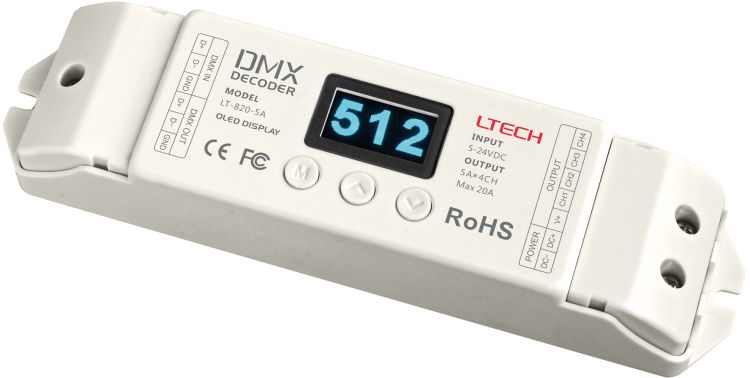 LTECH DMX LED-Treiber 4x 5A